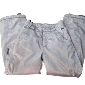 Spyder Boys Snow Pants Skiing Snowboarding Silver Kids 10 Gray